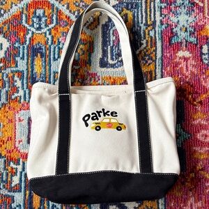 PARKE LIMITED EDITION Lands' End Canvas Tote Bag with Black Accents